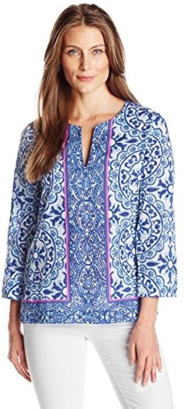 Lilly Pulitzer Amelia Island Tunic Size XL EUC Resort Beachy Preppy Cruise
